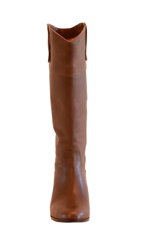 GABBIE EMBOSSED METAL RIDING BOOT