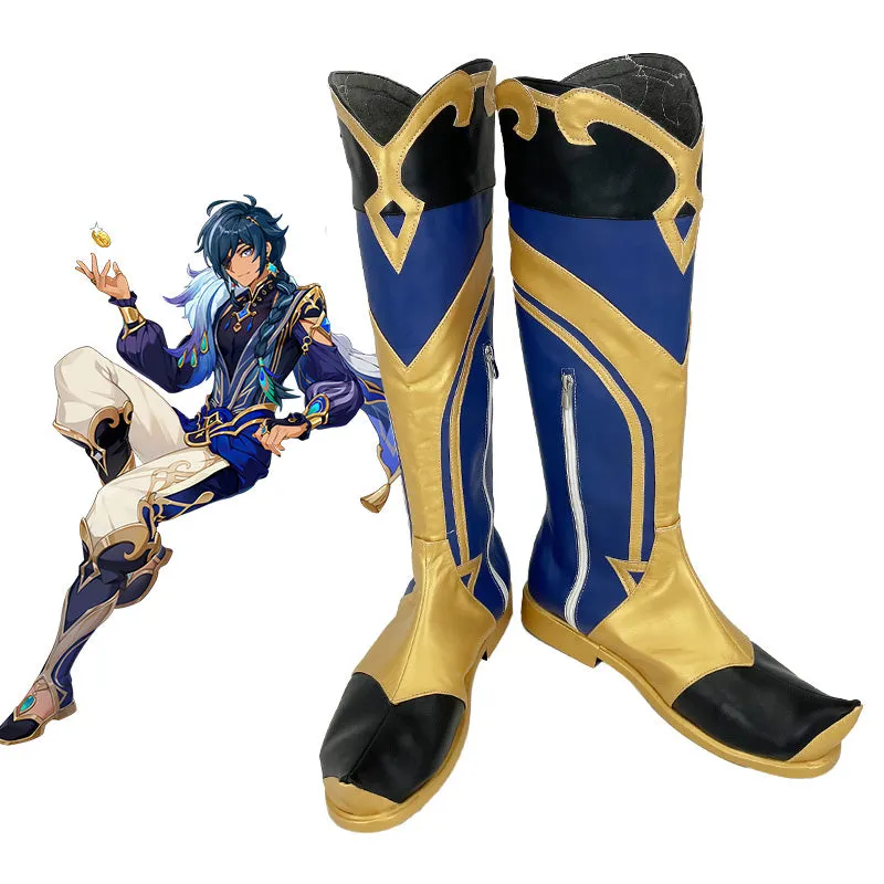 Genshin Impact Kaeya Sailwind Shadow New Skin Shoes Cosplay Boots