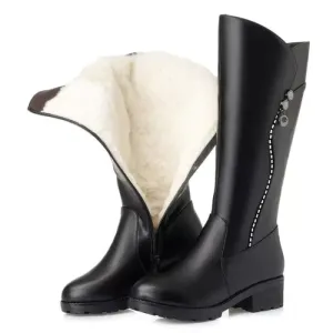 Genuine Leather Ladies Snow Boots