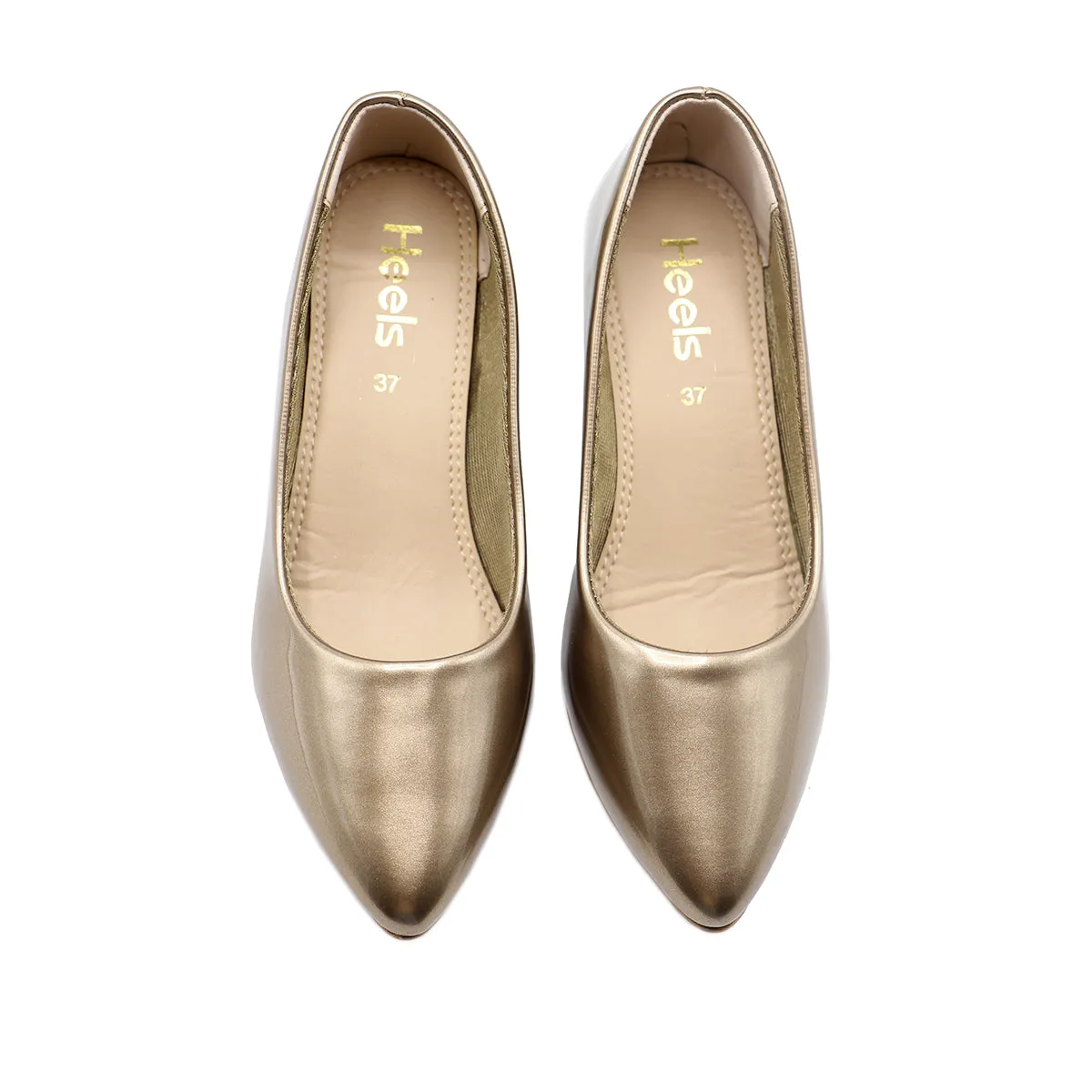 Golden Formal Court Shoes 085489