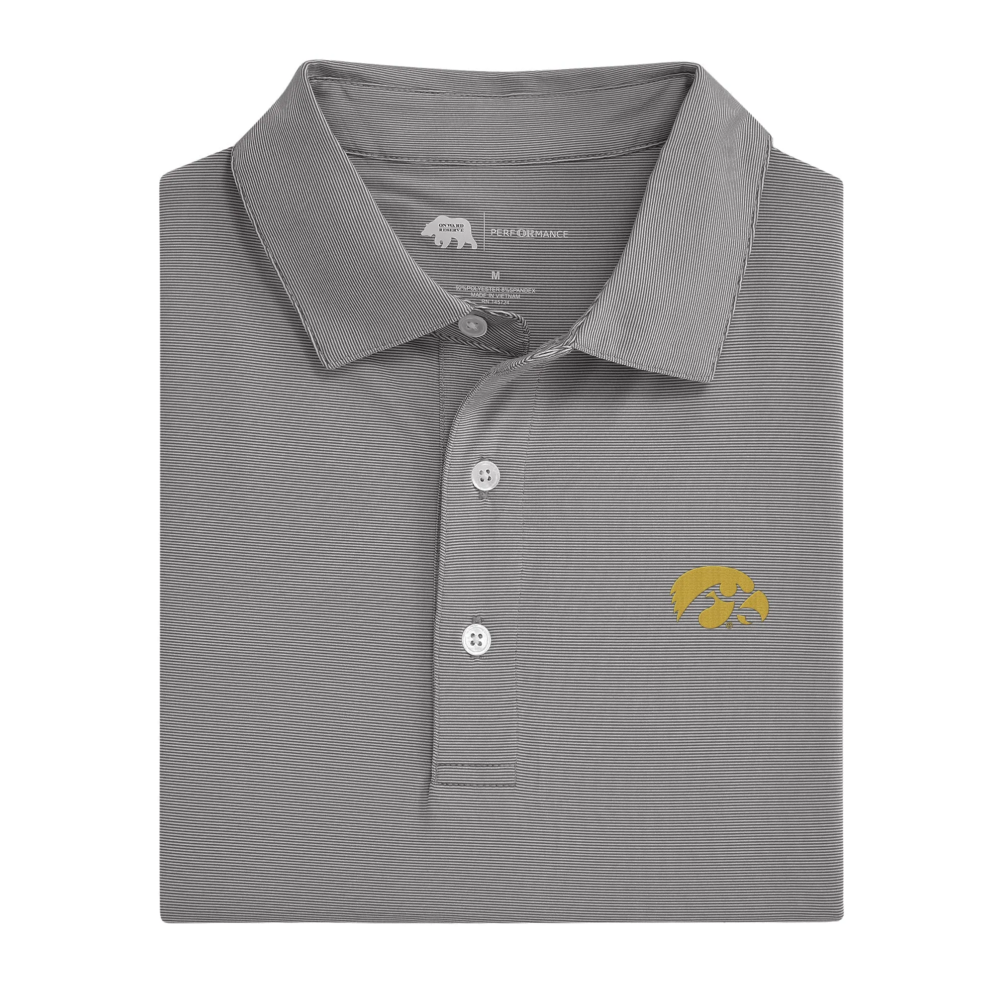 Hairline Stripe Iowa Performance Polo