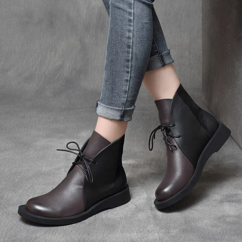 Handmade Real Leather Autumn Martin Ankle Boots