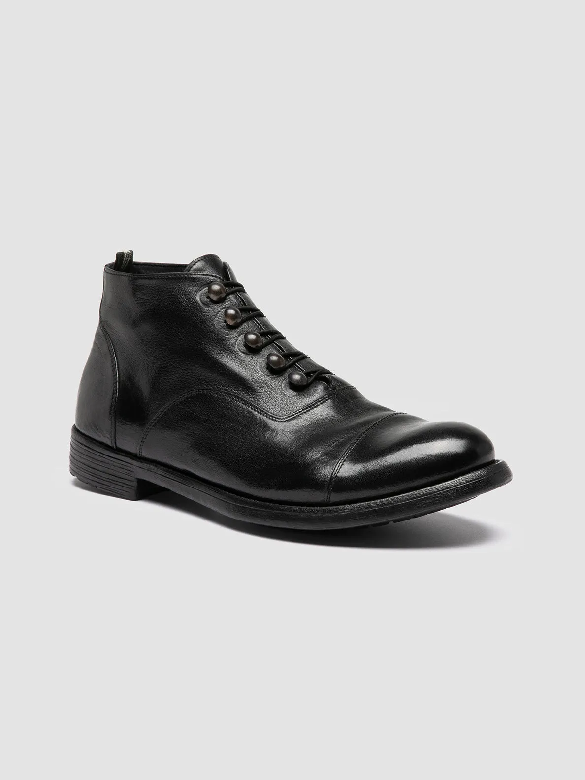 HIVE 059 - Black Leather Pull-On Boots