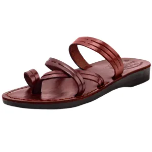 Holy Land Market Men/Women Biblical Jesus Leather Sandals/Slides From Jerusalem (Shepherd's Field)