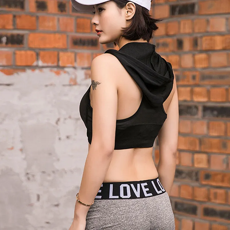 Hooded Gym Training Bra