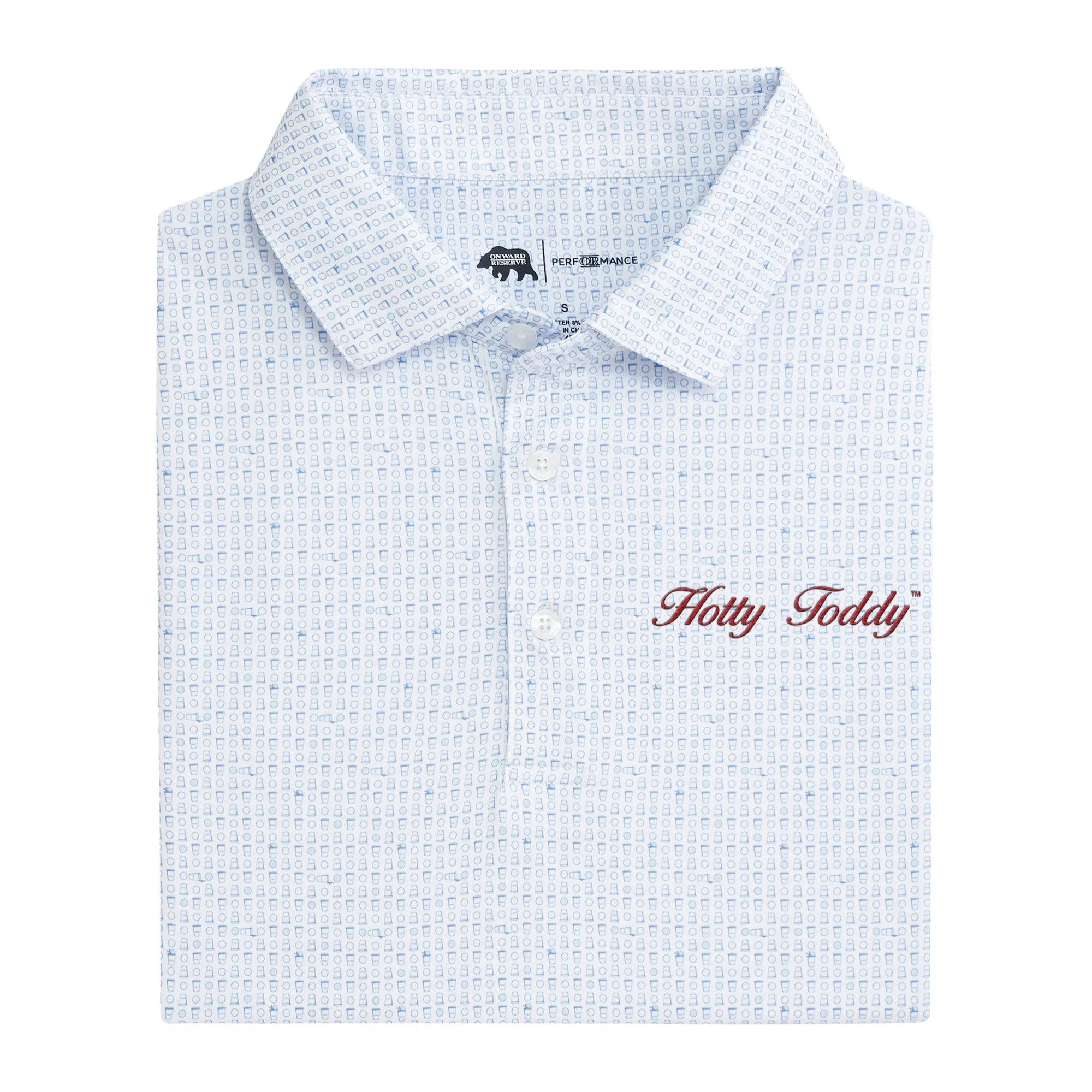 Hotty Toddy Vintage Script Tailgate Games Printed Performance Polo - Open Air