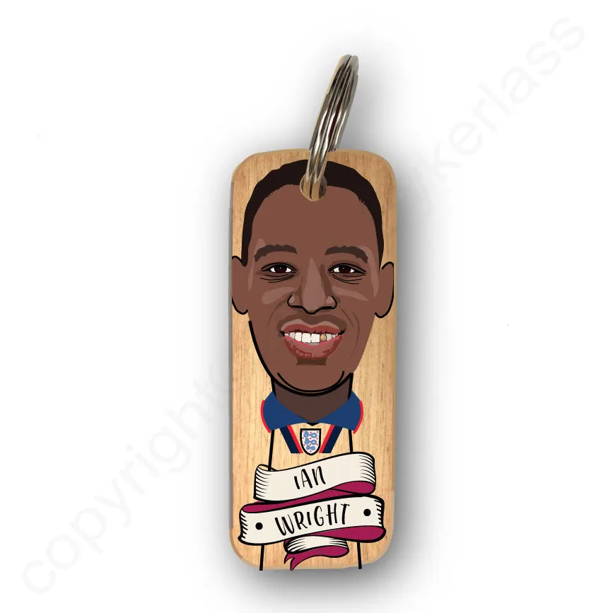 Ian Wright Character Wooden Keyring - RWKR1