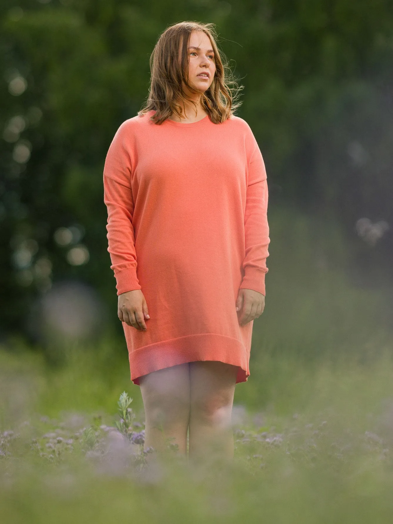 Iida Knitted Tunic Coral