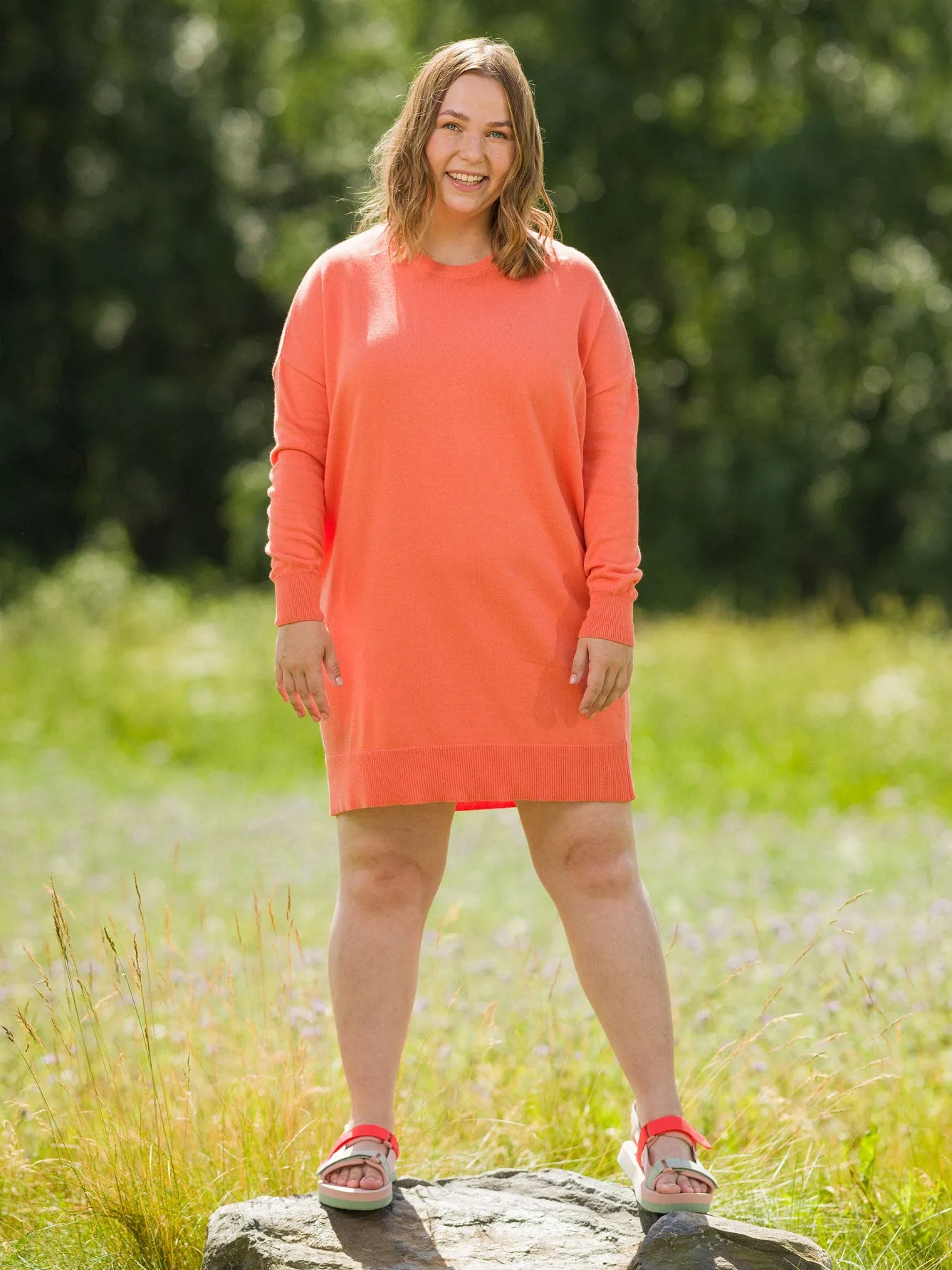 Iida Knitted Tunic Coral