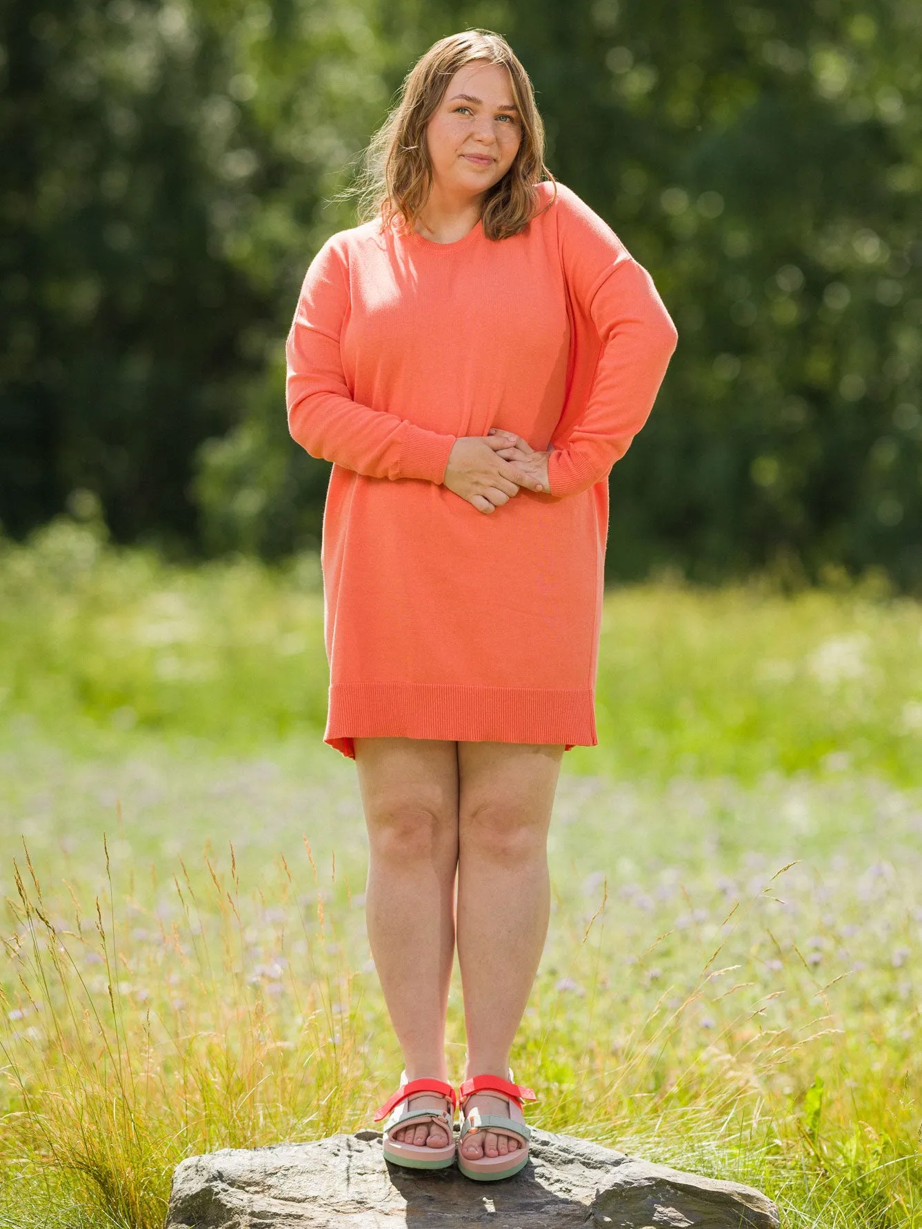 Iida Knitted Tunic Coral