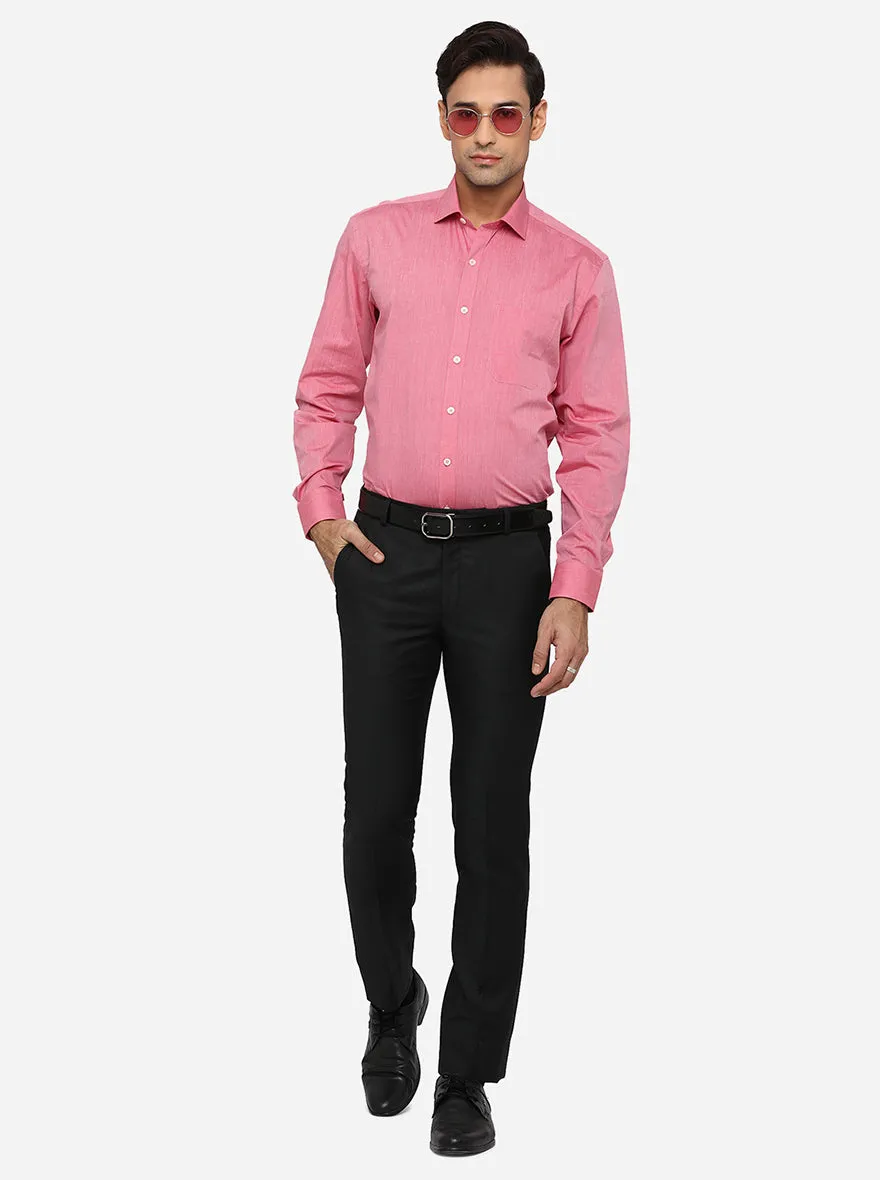 Island Pink Solid Regular Fit Formal Shirt | JadeBlue