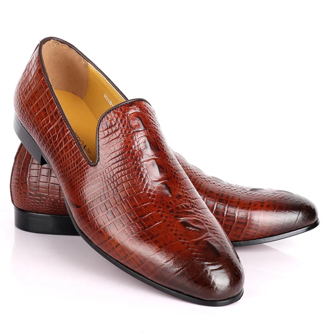 JM Weston Full Crocodile leather Designed Shoe