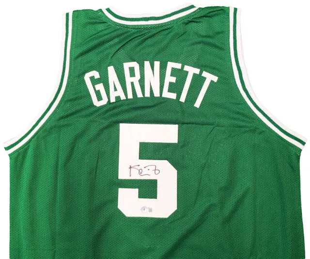 Kevin Garnett Boston Signed Green Basketball Jersey BAS