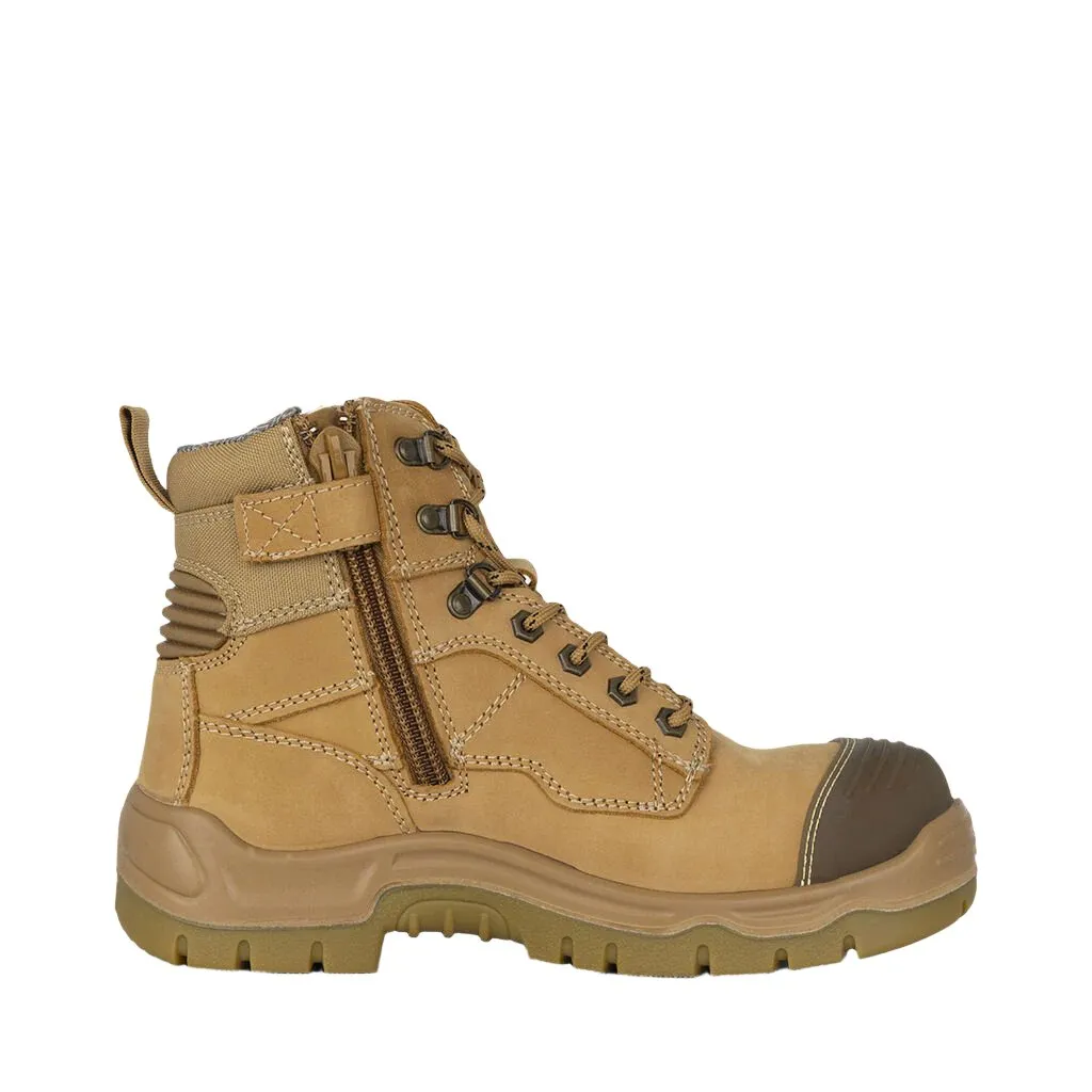 King Gee Phoenix Zip/Lace Safety Work Boots With Scuff Cap (K27880)