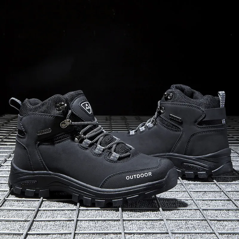 kkboxly kkboxly Men Outdoor Comfy Wide Fit round Toe Non Slip Sport Hiking Boots