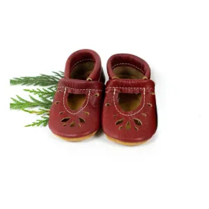 Leather Baby Shoes - Rhubarb Rainey Janes