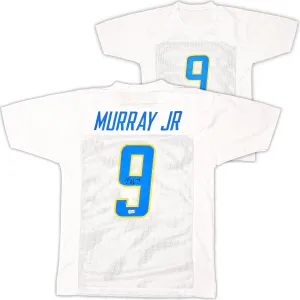 Los Angeles Chargers Kenneth Murray Jr. Autographed White Jersey Beckett BAS Witness Stock #215957