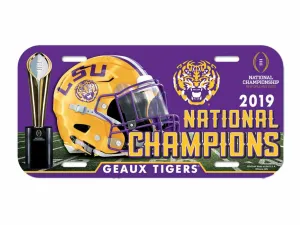 LSU Tigers 2019-2020 CFP National Champions WinCraft Plastic License Plate Cover