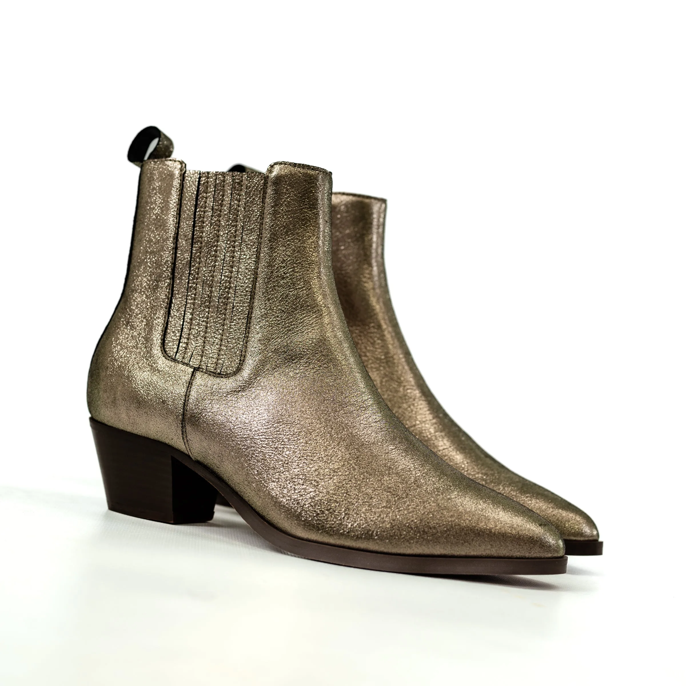 Maison Toufet Gold Metallic Boot