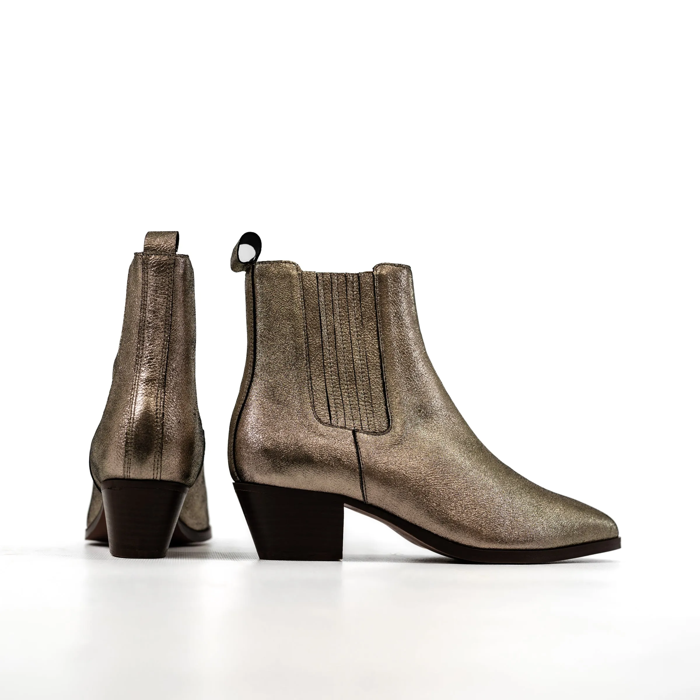 Maison Toufet Gold Metallic Boot