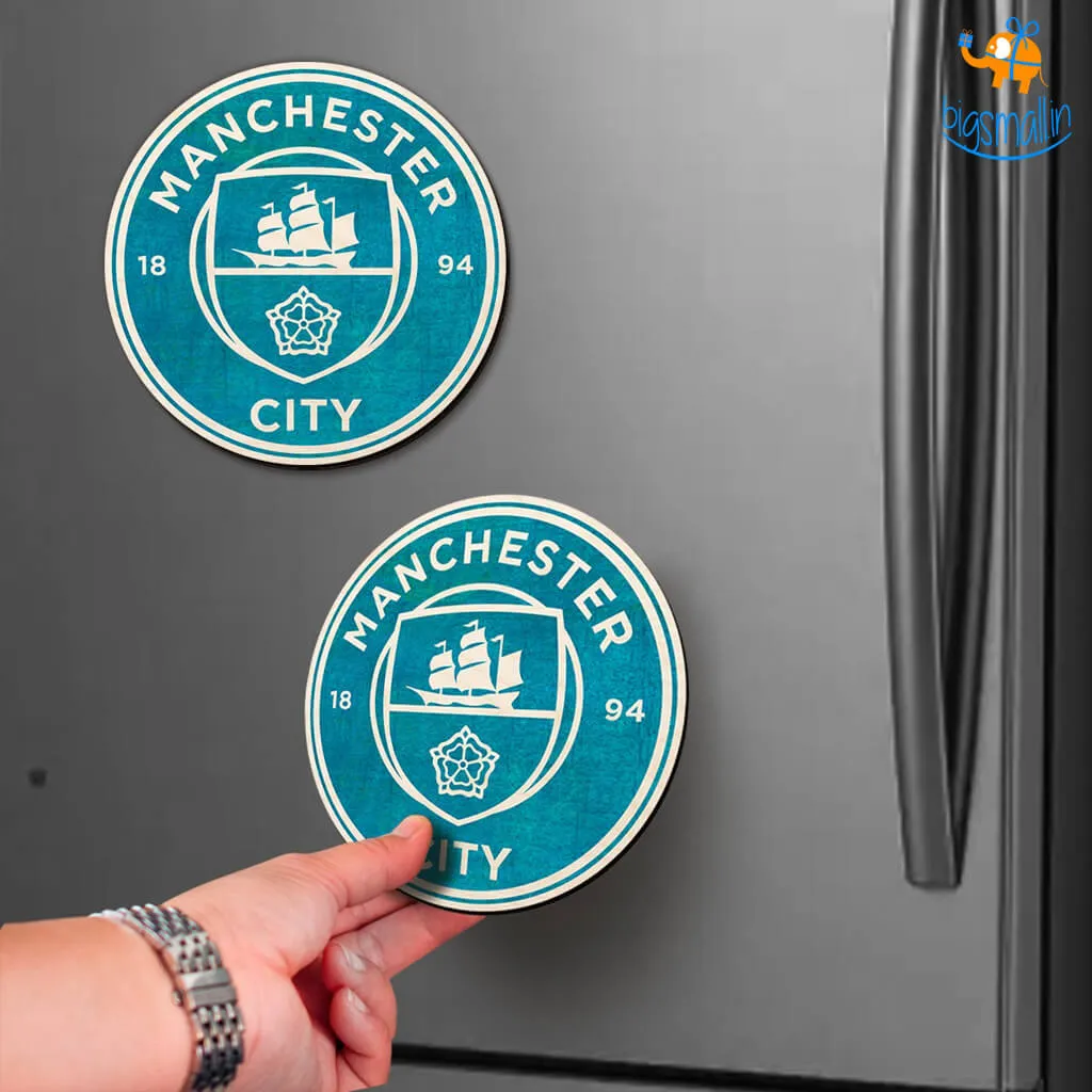 Manchester City Wooden Fridge Magnet