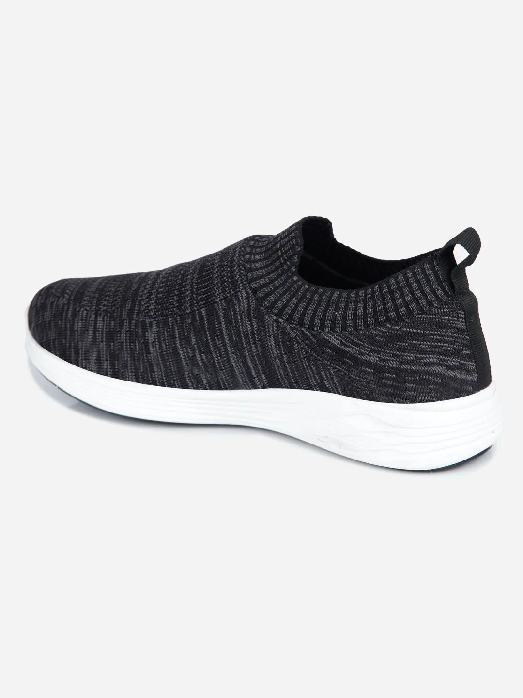 Men's Dark Grey Slip On Sneaker (ID7522)