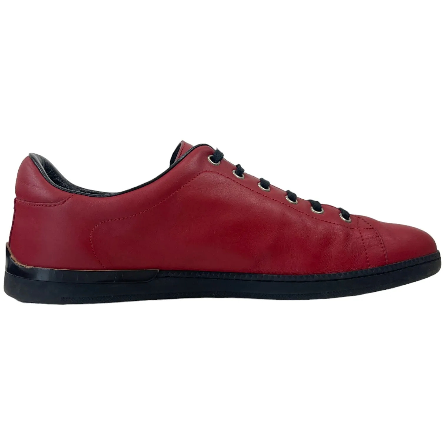 Men's Embossed Logo Low Trainers Red Size EU 44 / UK 10