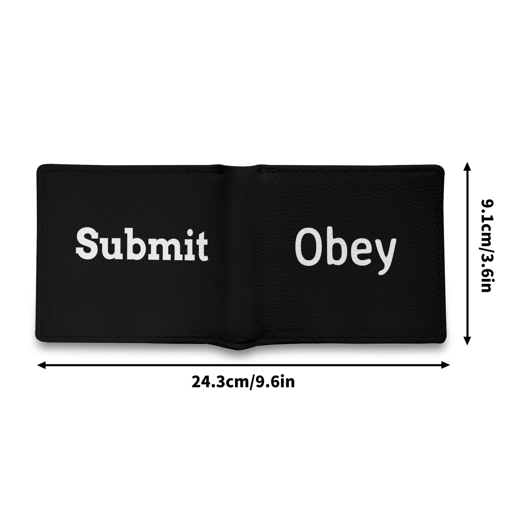 Mens Minimalist PU Leather Wallet Paper Folded Wallet - Obey