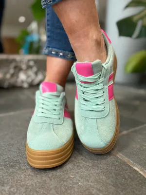 Mint Striped Designer Inspired Trainer