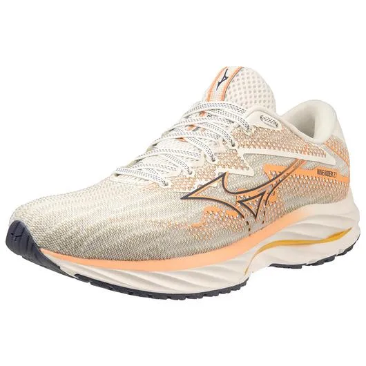 Mizuno | Wave Rider 27 | Women's | Snow White/Nightshadow Blue