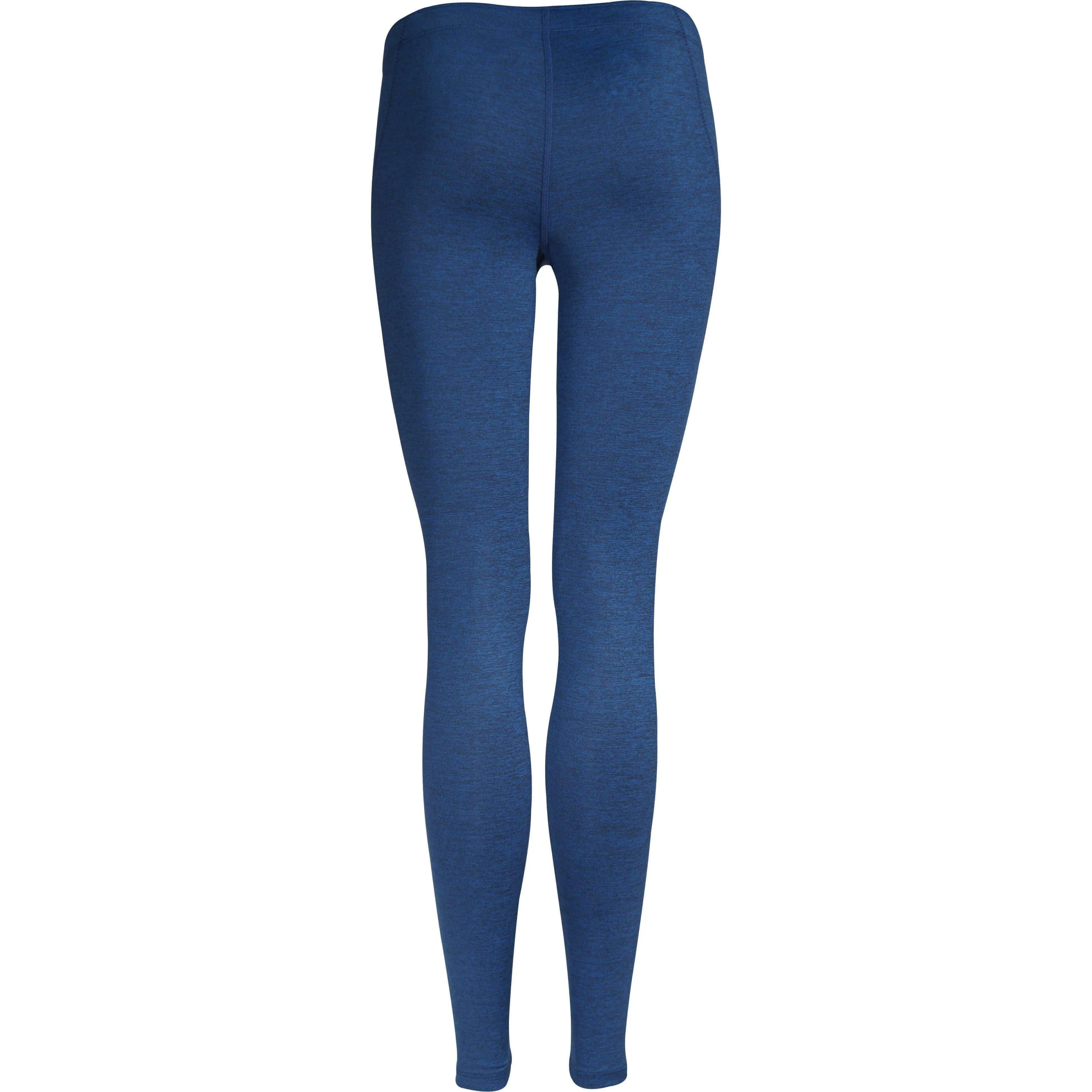 More Mile Train To Run Womens Long Running Tights - Blue