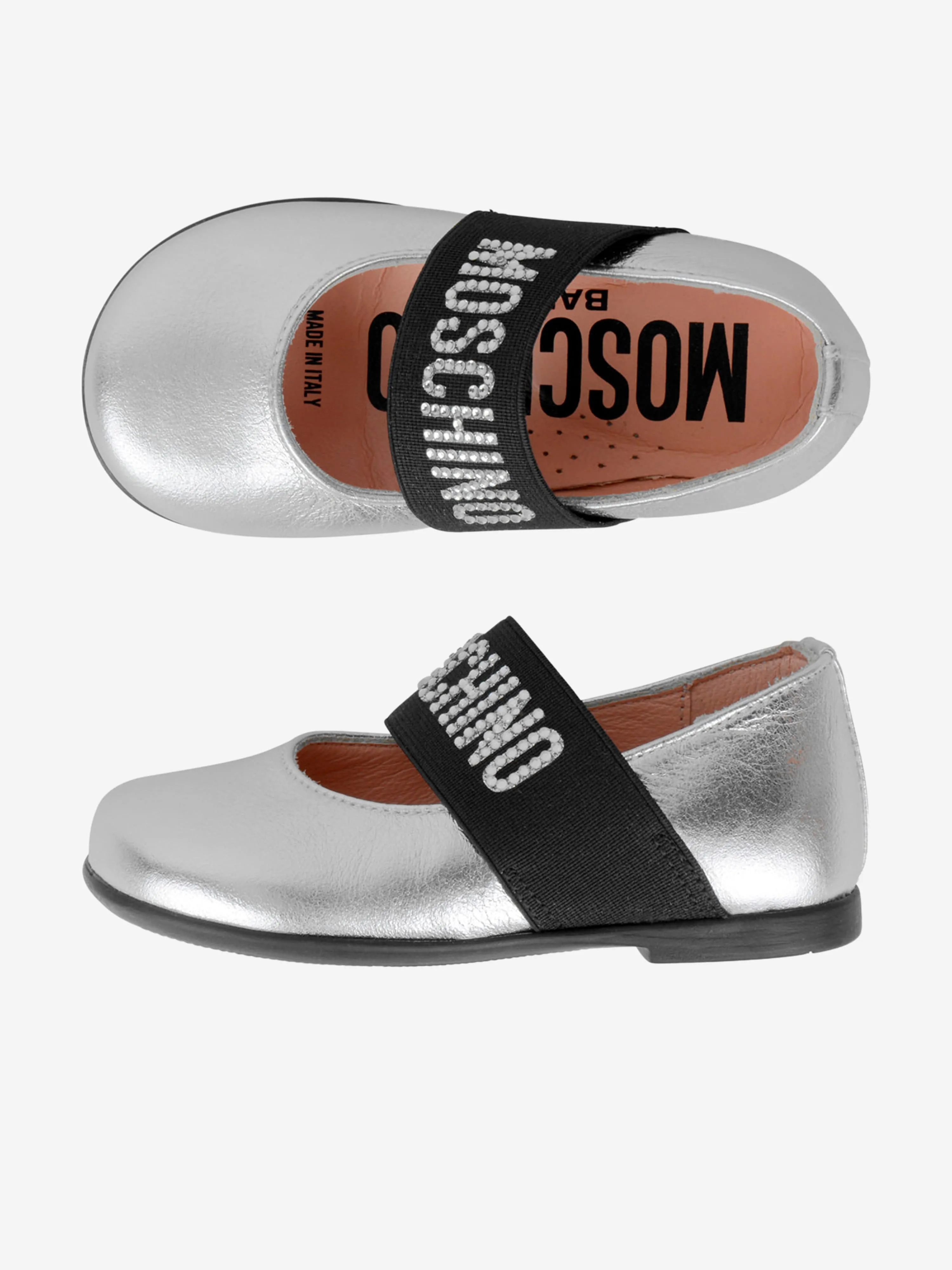 Moschino Girls Shoes - Leather Mary Jane Shoes