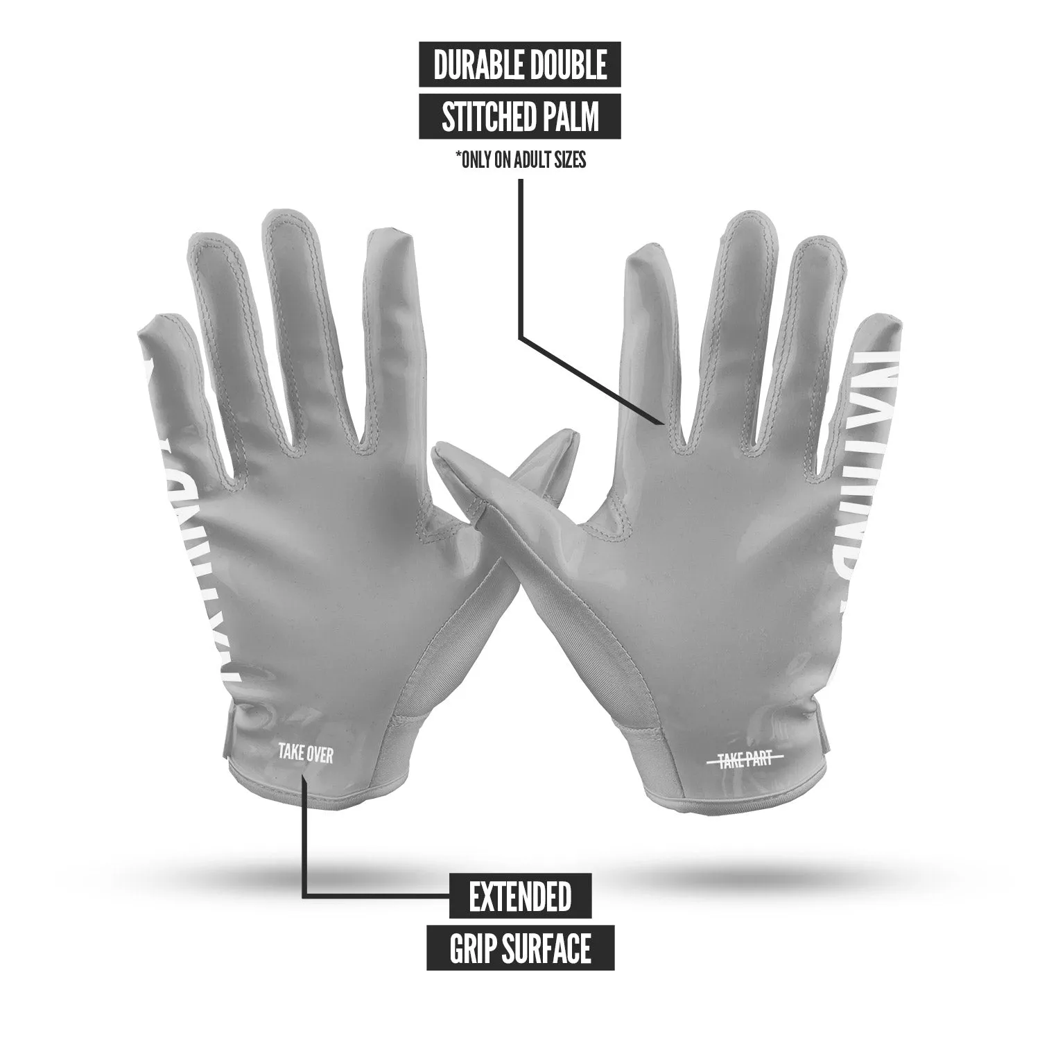 NXTRND G1® Football Gloves Grey