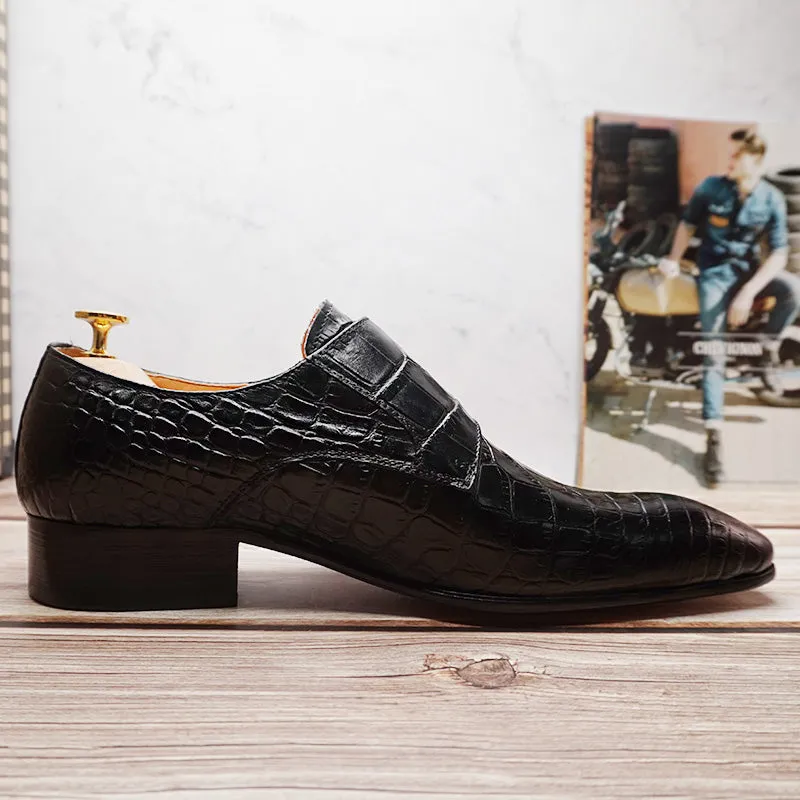 Obsidian Double Monk Strap Shoes