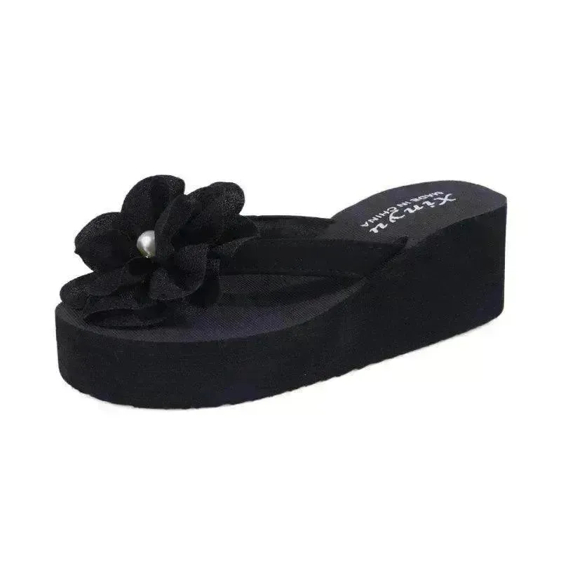 Outer Wear Flat Beach Shoes Flower Sandals