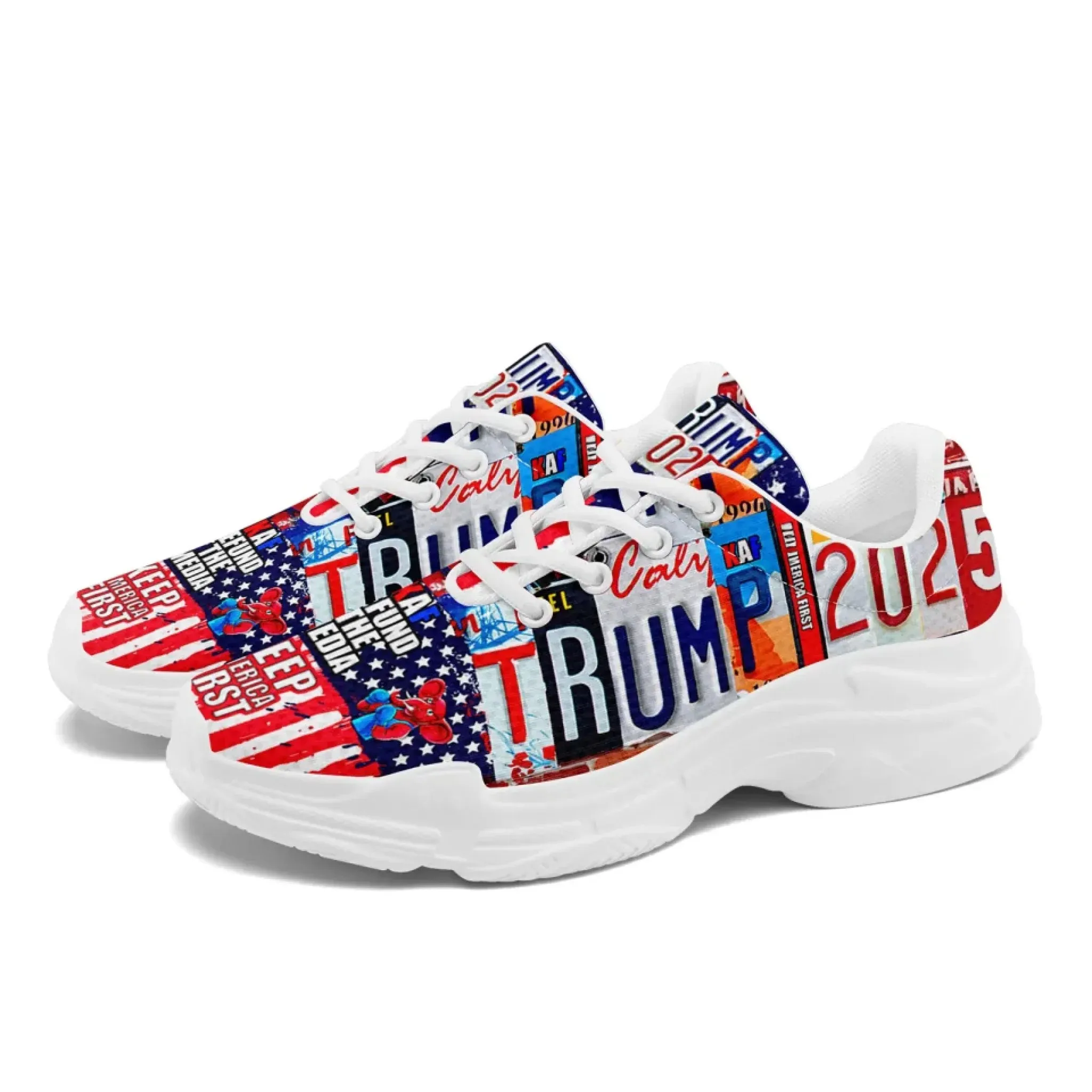 Personalized Trump 2025, Custom Trendy Chunky Shoes, Breathable Unisex Shoes