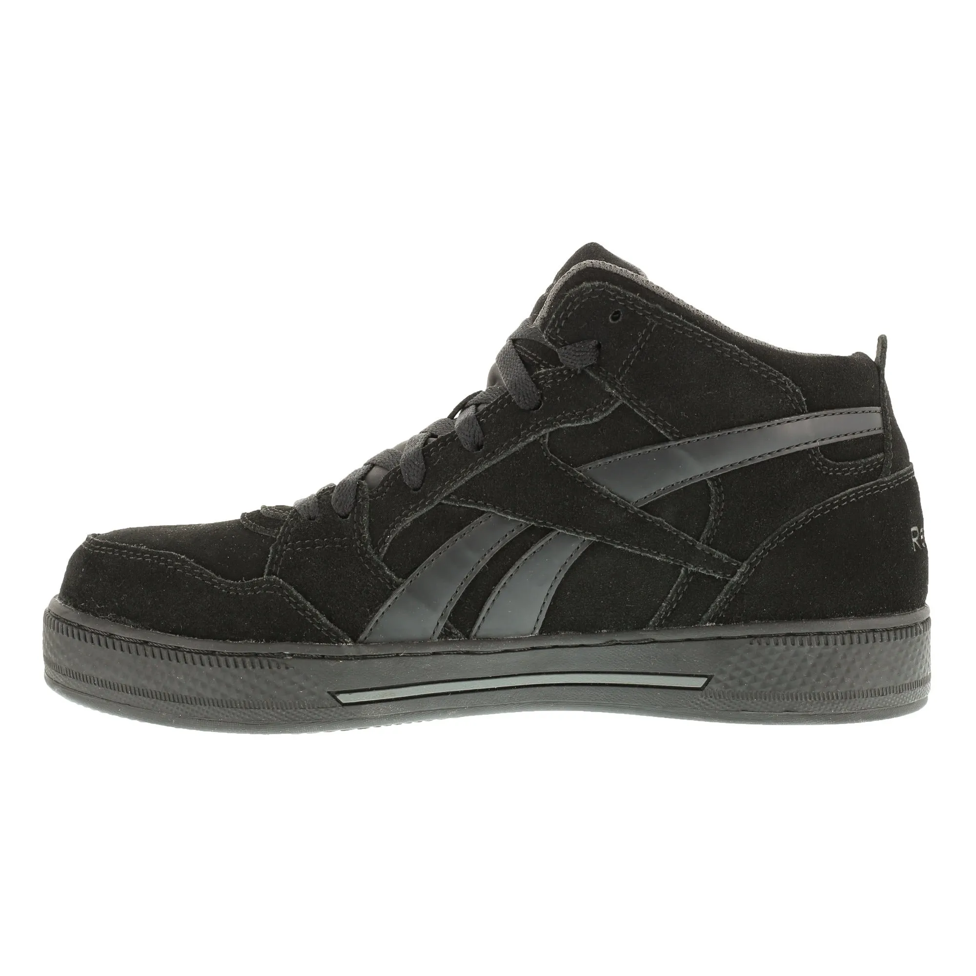 Reebok Mens Black Suede Hi Top Athletic Sneaker Dayod Composite Toe