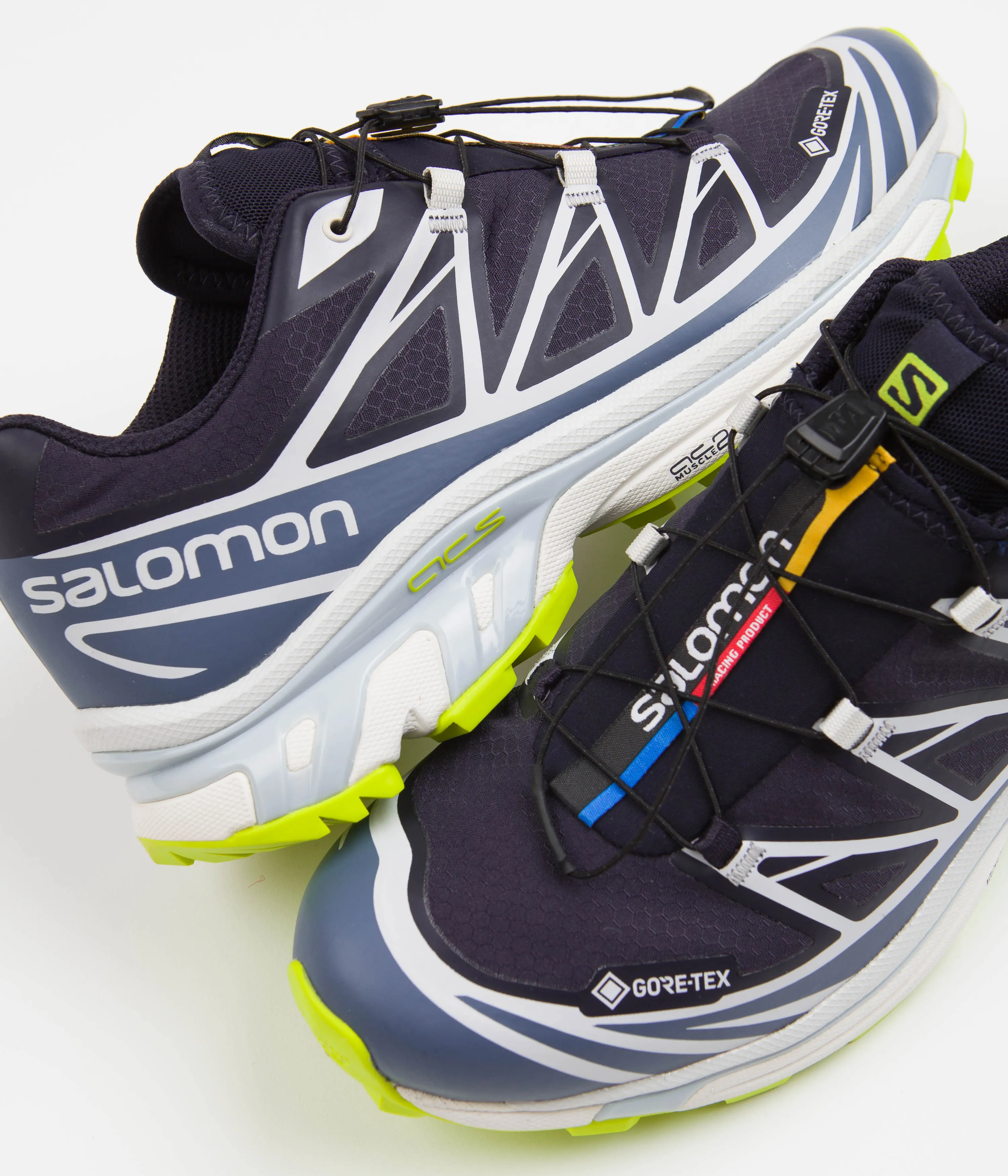 Salomon XT-6 GTX Shoes - Night Sky / China Blue / Acid Lime