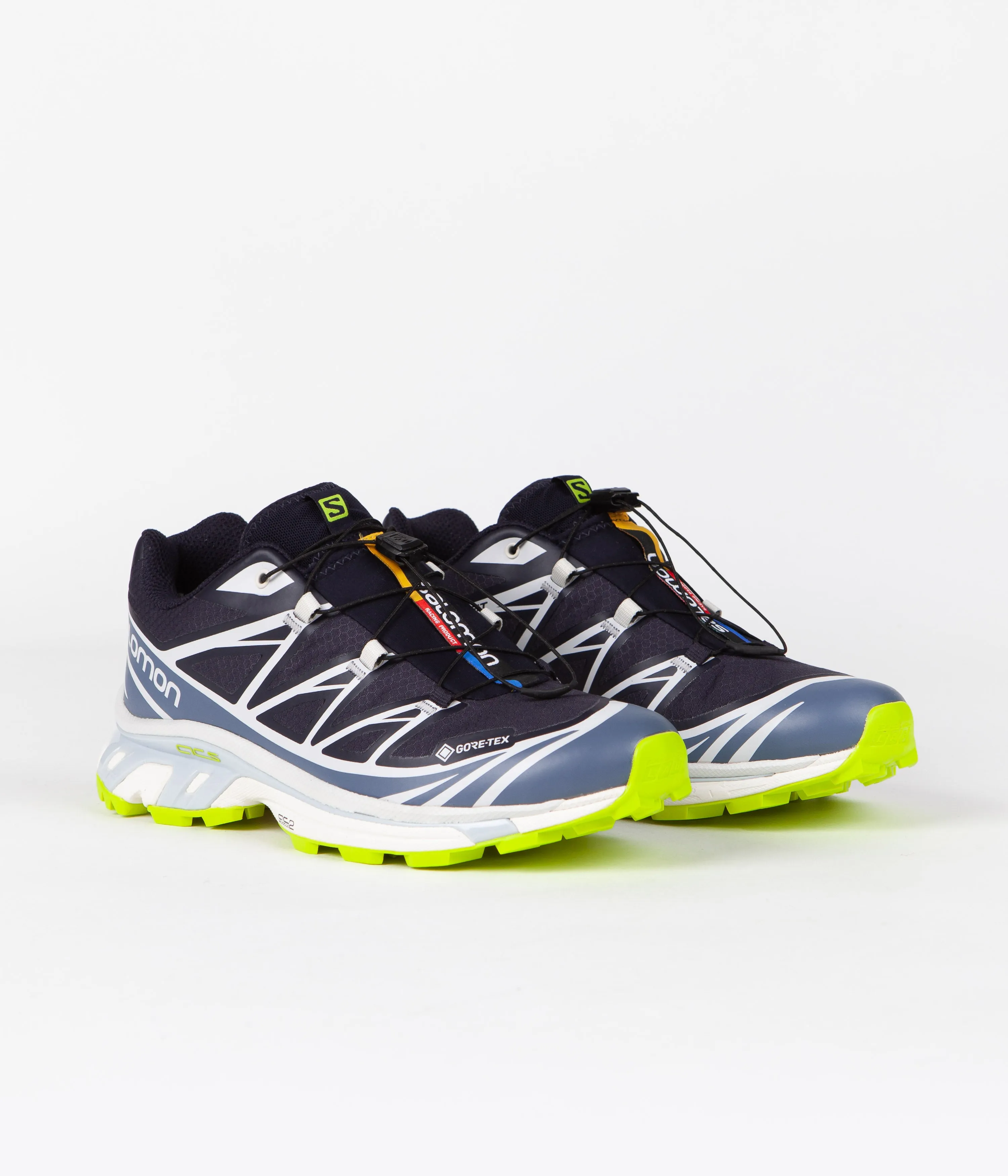 Salomon XT-6 GTX Shoes - Night Sky / China Blue / Acid Lime