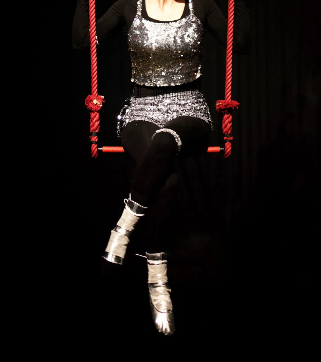 Short Silver "CINDERELLA" Aerial Boots