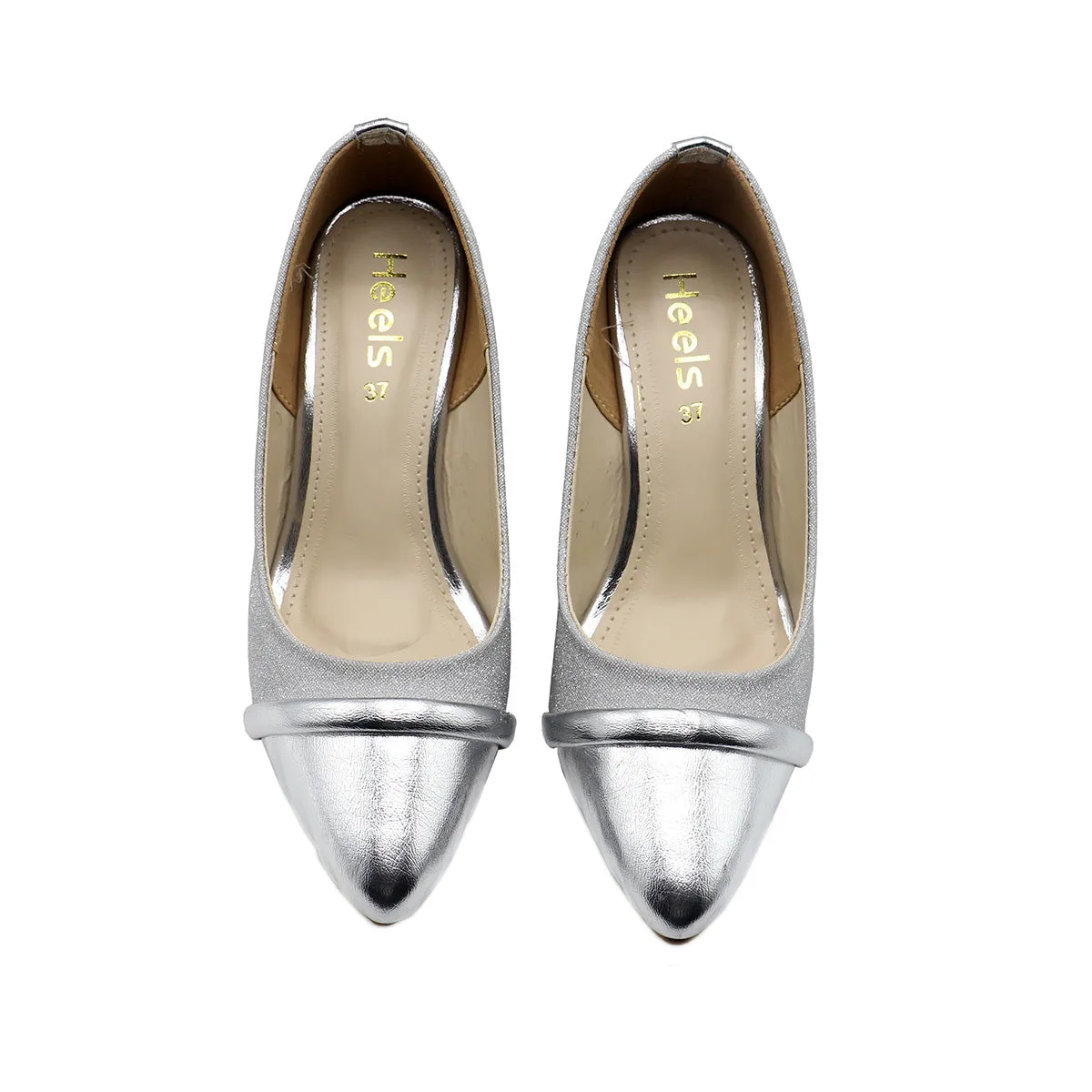 Silver Fancy Court Shoes 087107