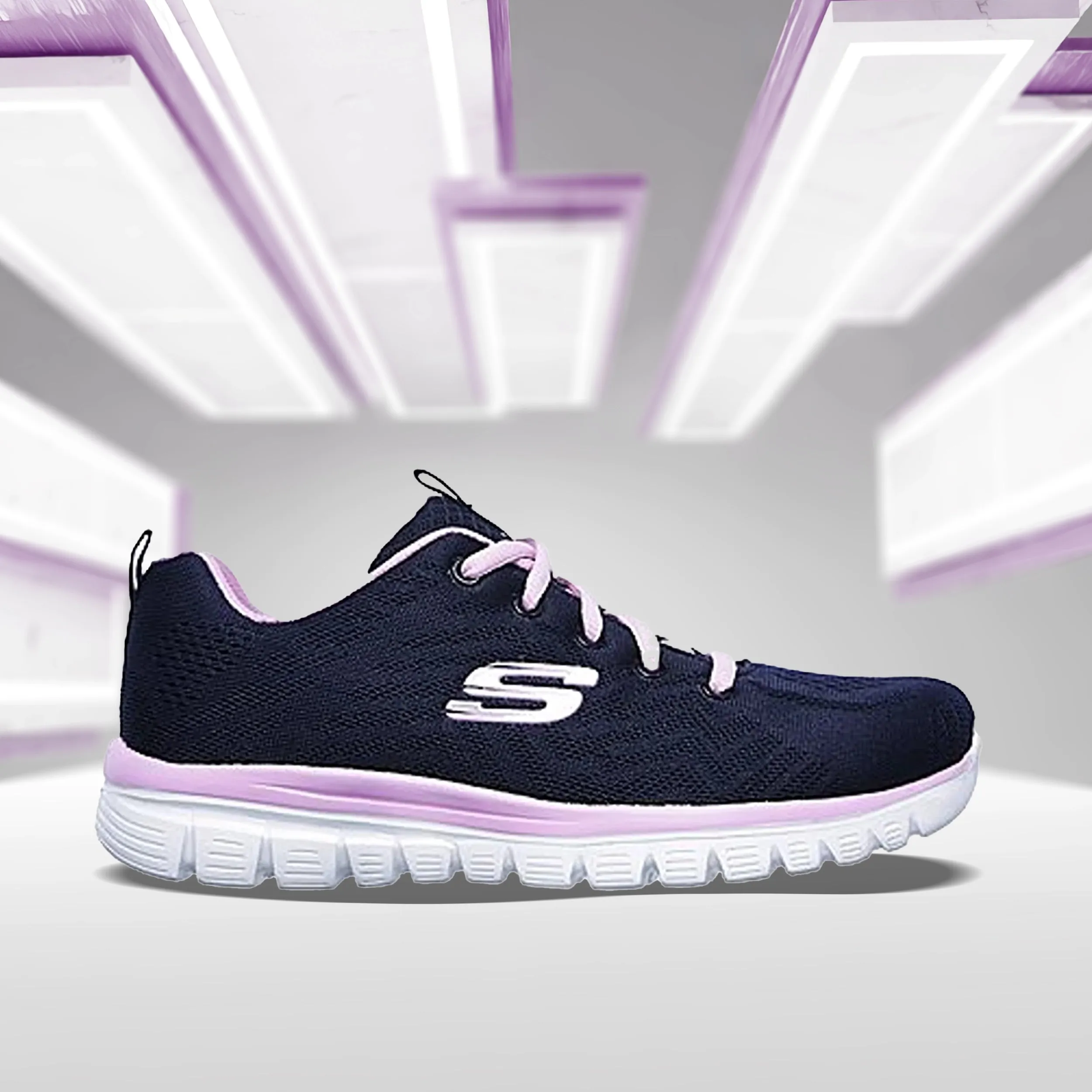 SKECHERS WOMEN'S GRACEFUL - GET CONNECTED (12615-NVPK)