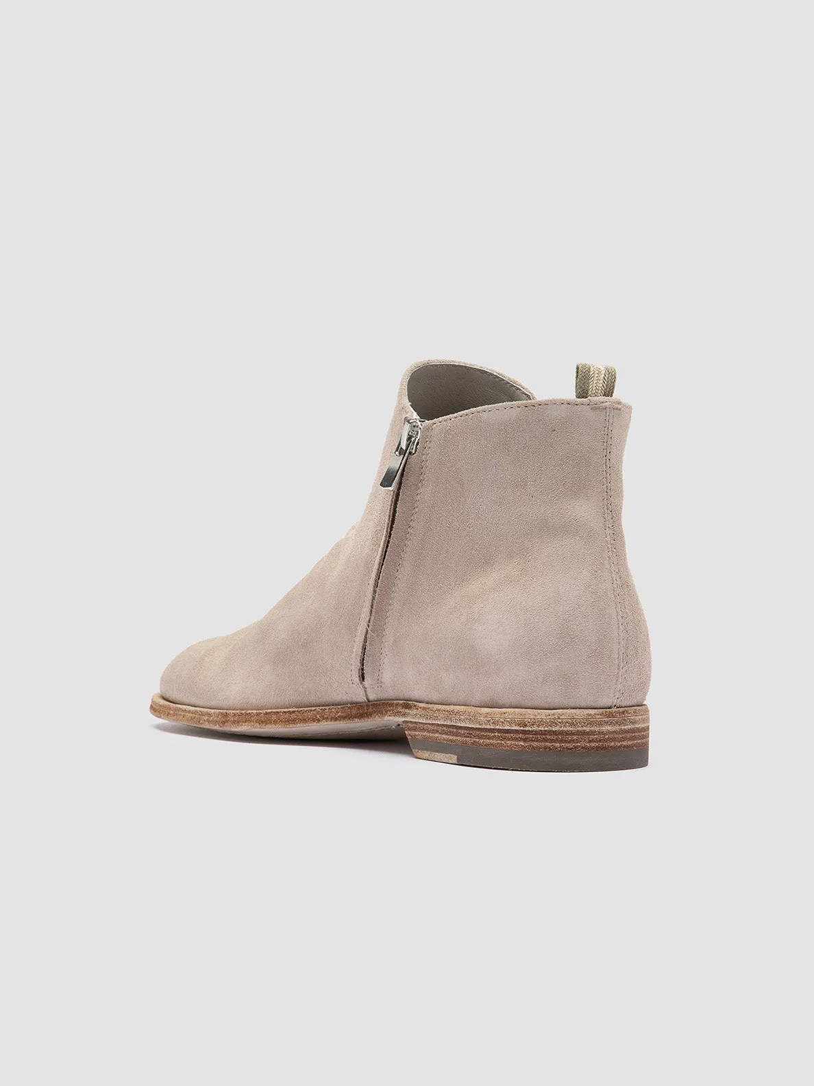 SOUND 004 - Beige Suede Zipped Boots