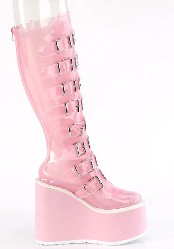 SWING-815C [Baby Pink TPU] | PLATFORM BOOTS [PREORDER]