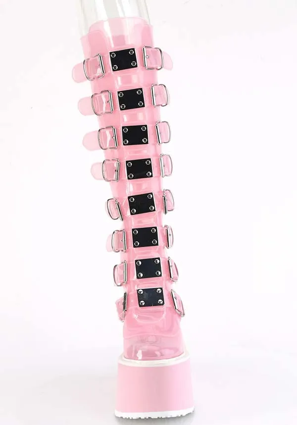 SWING-815C [Baby Pink TPU] | PLATFORM BOOTS [PREORDER]