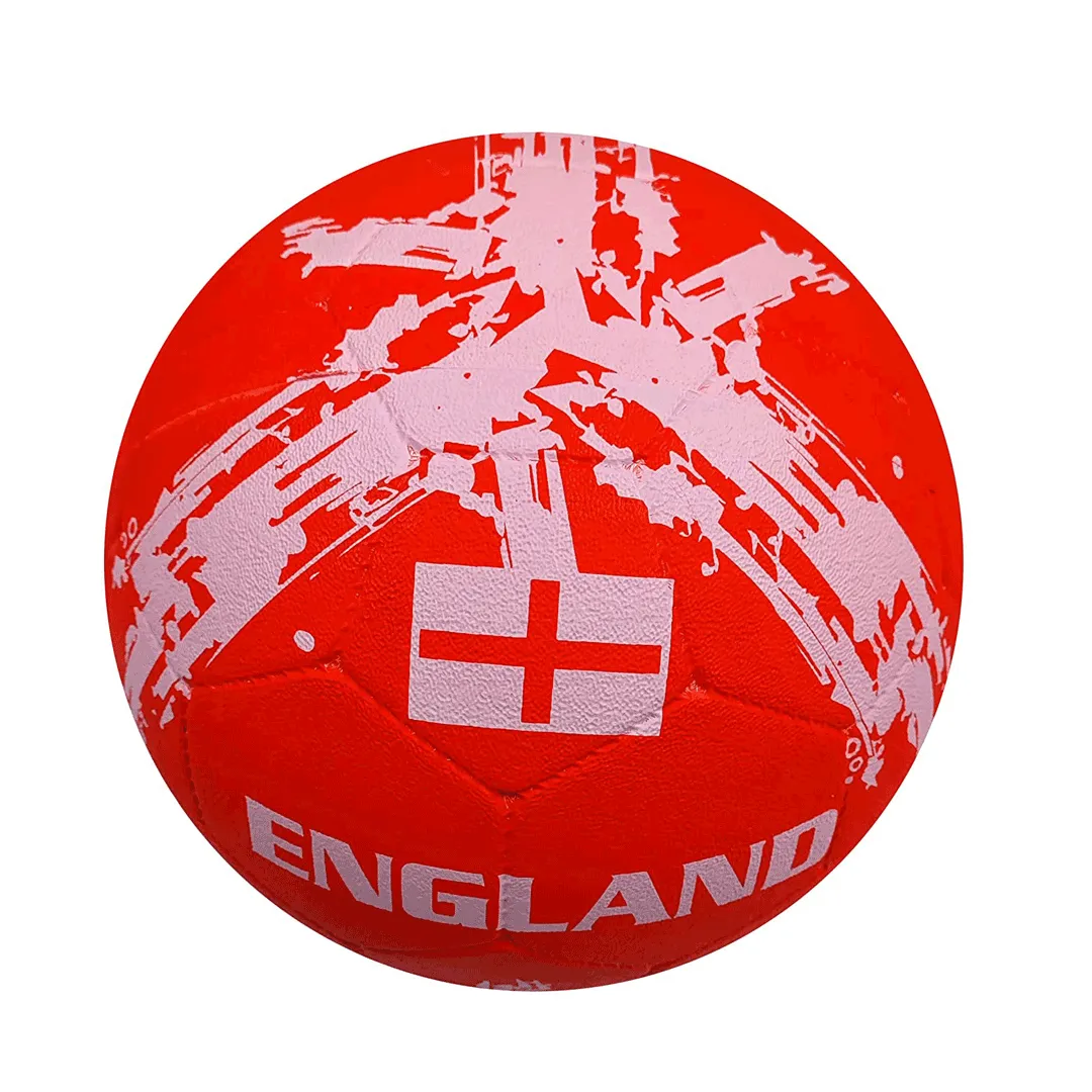 Synco Flag Molded Rubber Street Country Football/Soccer Ball (England, Red, Size-5)