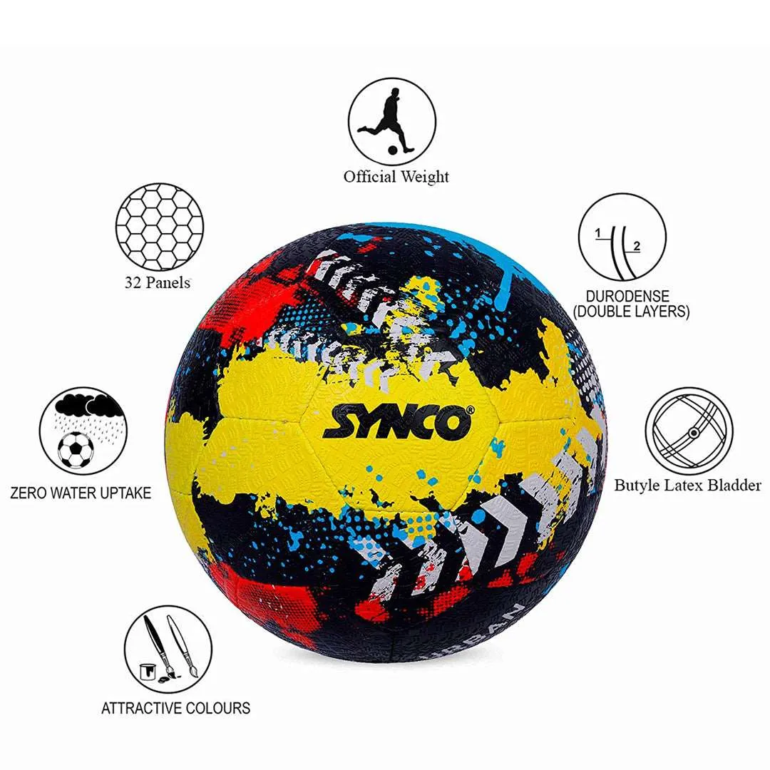 Synco Street Urban rubber Soccer Ball | size-5 | Multicolor