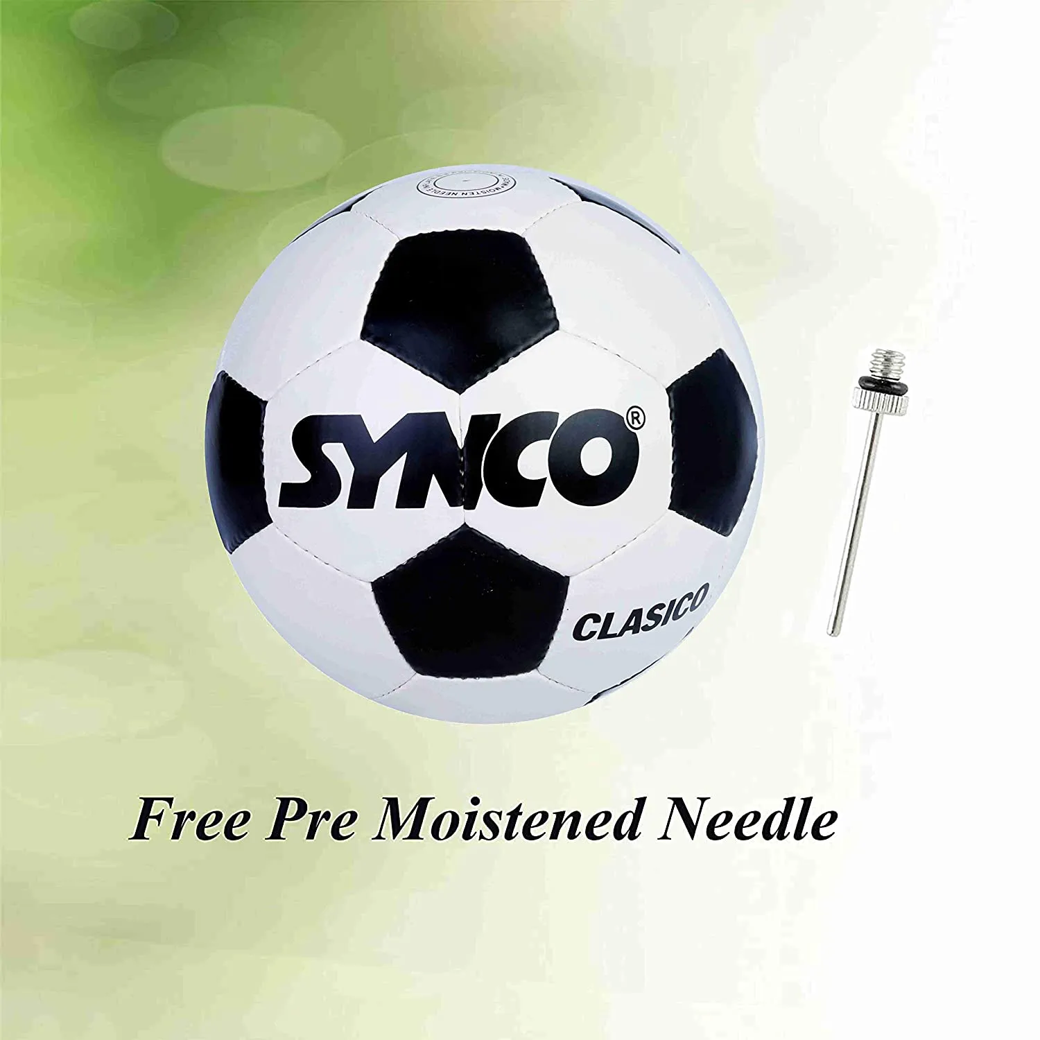 SYNCO World Cup Clasico Rubber Football/Soccer Ball Size-5 White/Black