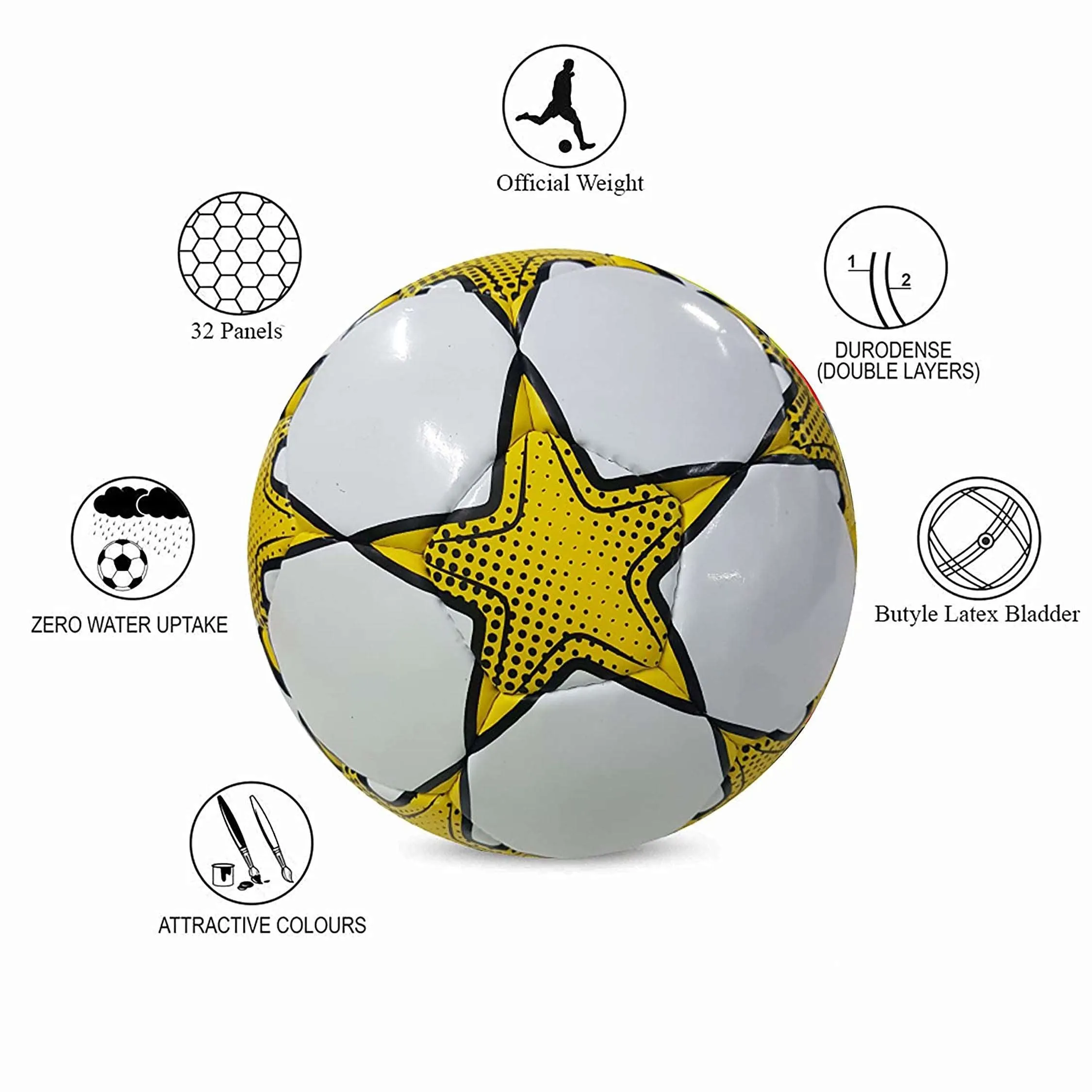 Synco World Cup Football, Soccer Ball Size-5