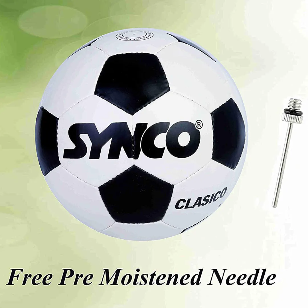 Synco World Cup Series Clasico Soccer ball/Football with Classic White-Black Design | Best for Boys, Girls, Adults, Size-5